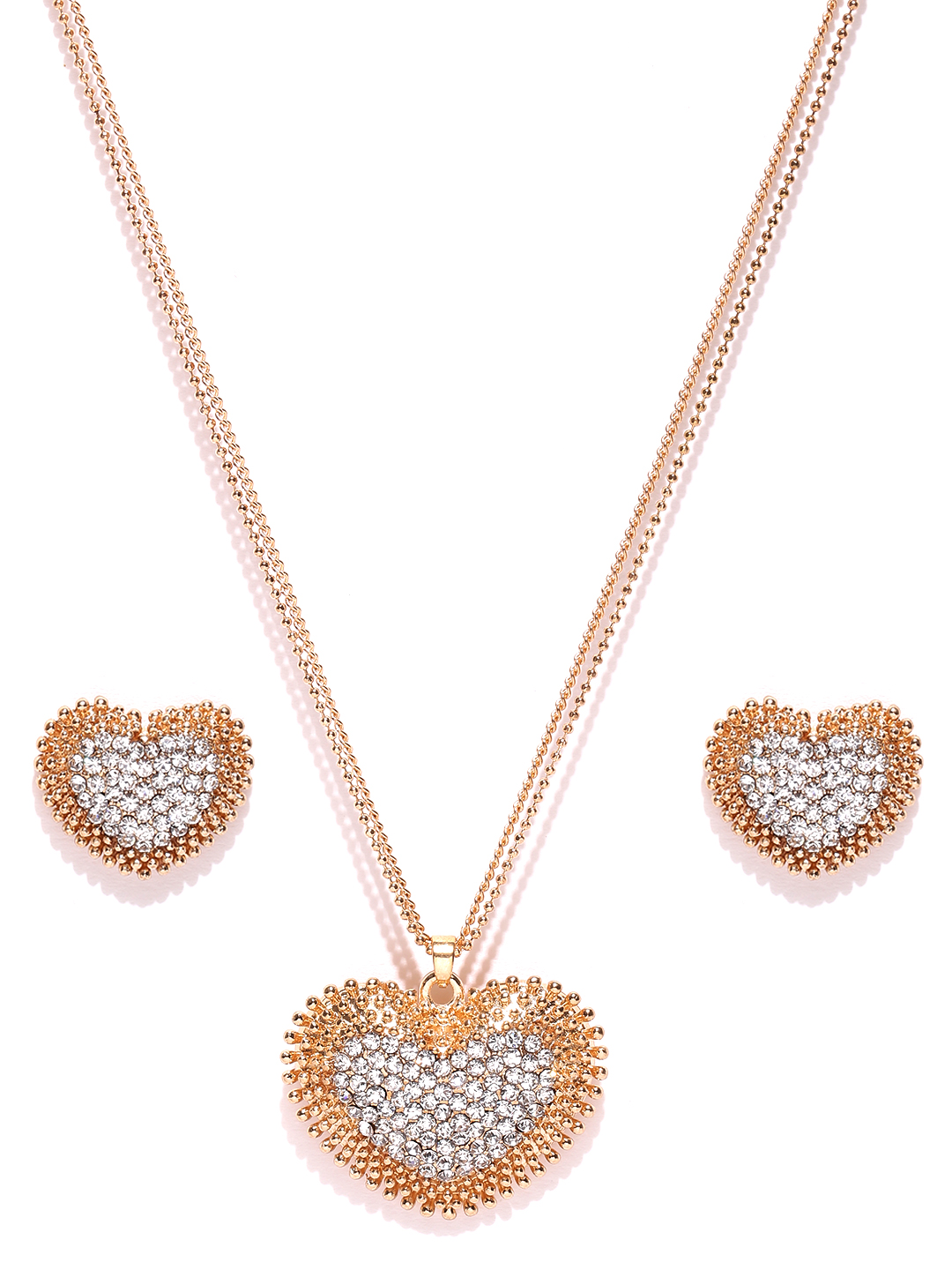 YouBella Gold-Toned Stone-Studded Jewellery Set